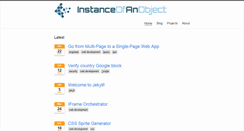 Desktop Screenshot of instanceofanobject.com