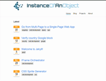 Tablet Screenshot of instanceofanobject.com